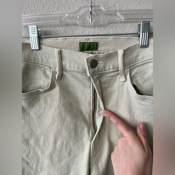 MOTHER The Hustler Ankle Fray Jeans in Second Chance Green Womens Size 28 - Picture 9 of 16